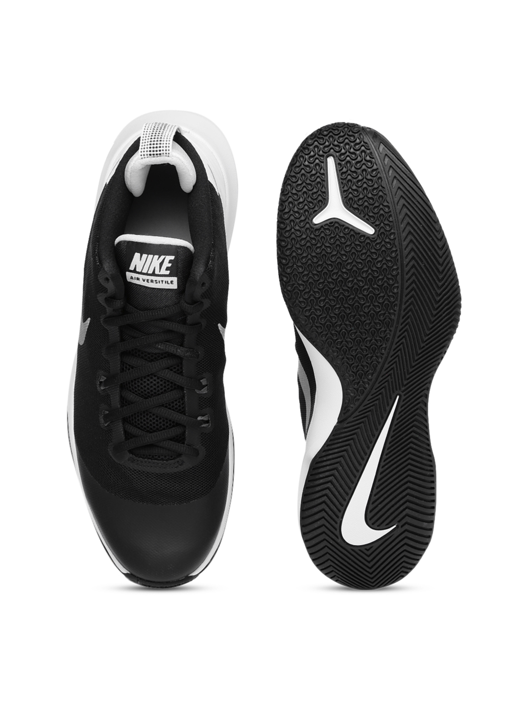NIKE Men Black Air Versitile Colourblocked Basketball Shoes image 1